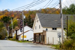 Hamlet of Parksville by Liberty, Sullivan County in the Catskill Mountains, NY.  Oct. 2015.