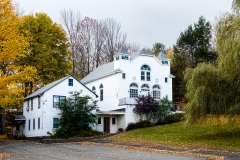 Temple Beth-El  (1923), Kauneonga Lake, Sullivan County in the Catskill Mountains, NY.  Oct. 2015.