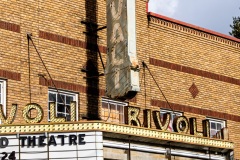 The Rivoli Theater (1923, renovated in the late 1930s), in South Fallsburg, Sullivan County in the Catskill Mountains, NY.  Oct. 2015.