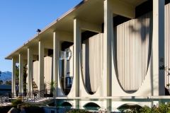 Coachella Valley Savings & Loan No. 3, now Chase Bank, 499 S. Palm Canyon Dr. (E. Stewart Willams, 1961).  Dec. 2015.